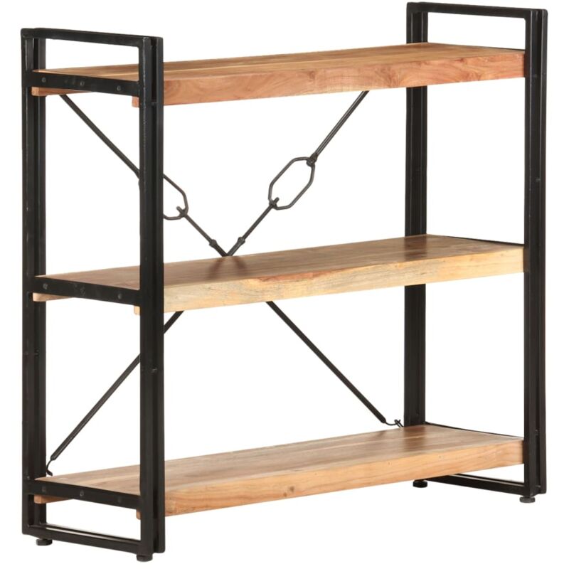 

vidaXL Estantería de 3 niveles de madera maciza de acacia 90x30x80 cm - Marrón