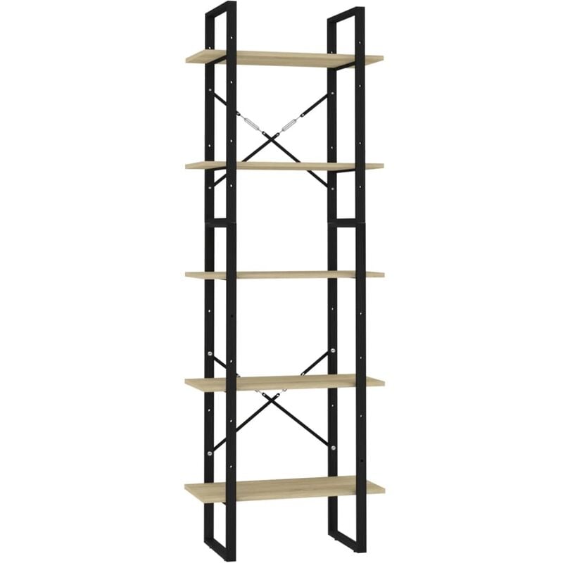 

vidaXL Estantería de 5 niveles de aglomerado roble Sonoma 60x30x175 cm - Marrón