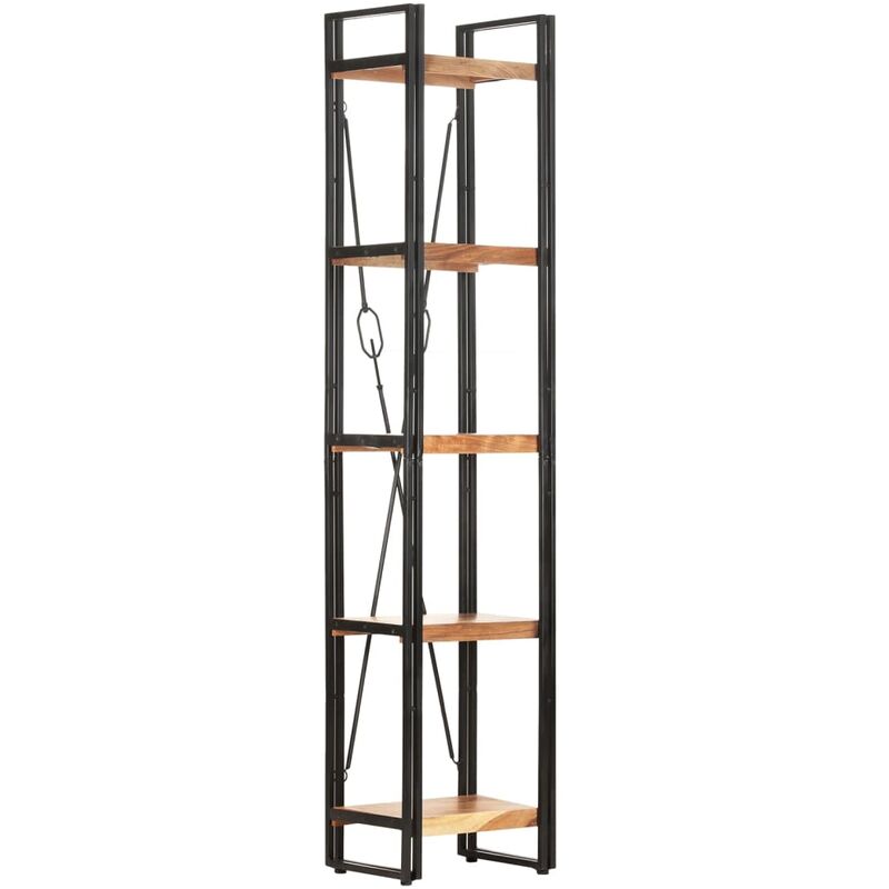 

vidaXL Estantería de 5 niveles madera maciza de acacia 40x30x180 cm - Marrón