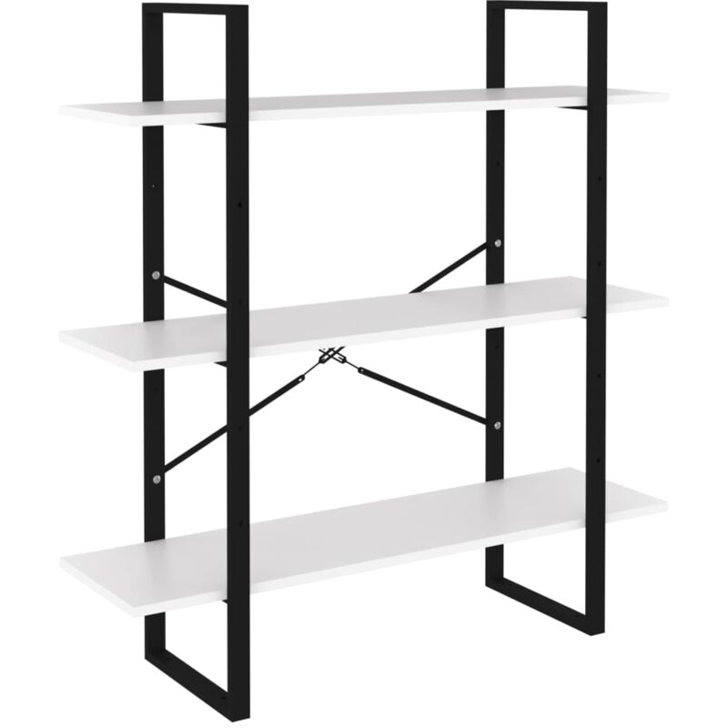 

vidaXL Estantería de aglomerado blanco 100x30x105 cm - Blanco