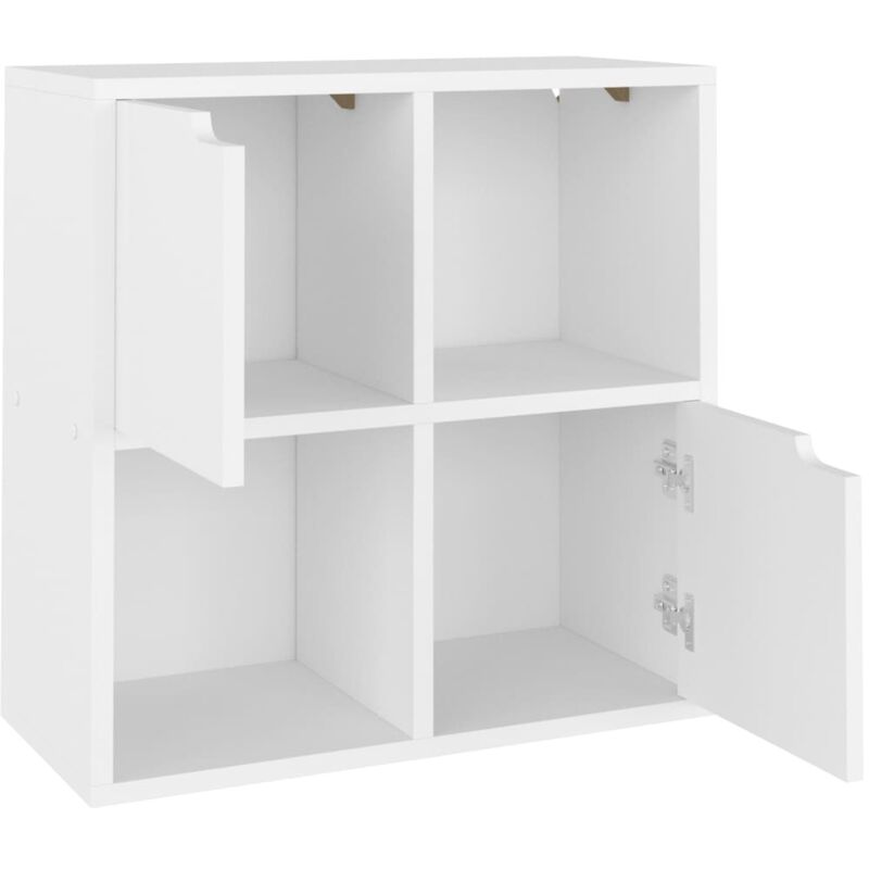

vidaXL Estantería de aglomerado blanco 60x27,5x59,5 cm - Blanco