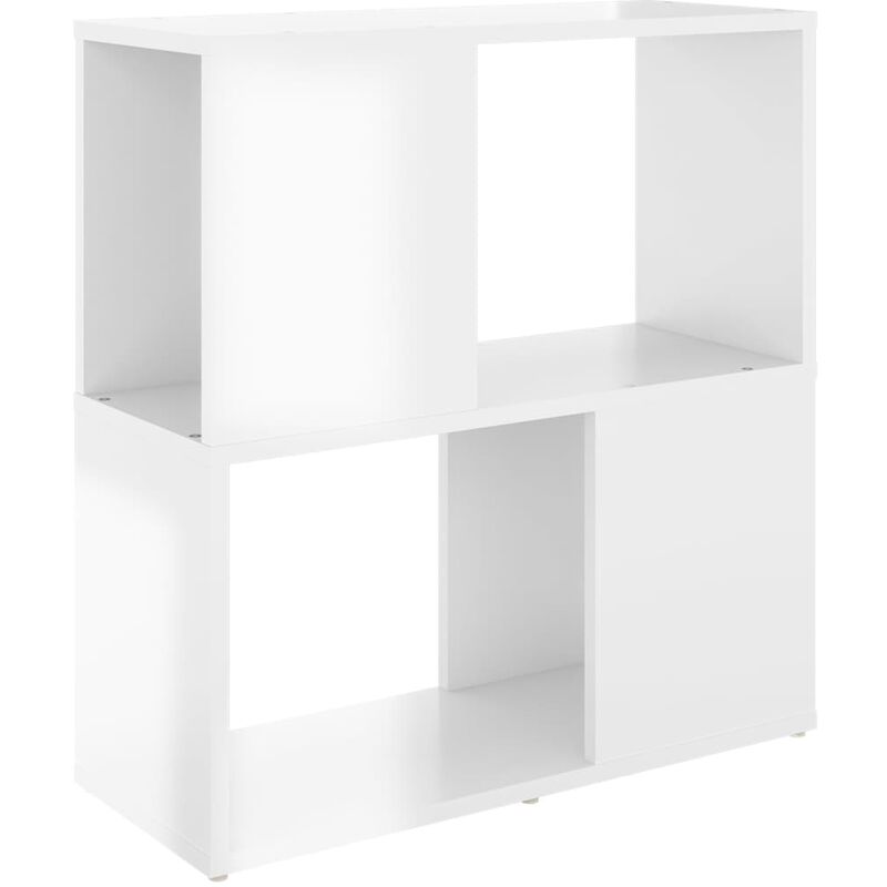 

vidaXL Estantería de aglomerado blanco brillante 60x24x63 cm - Blanco