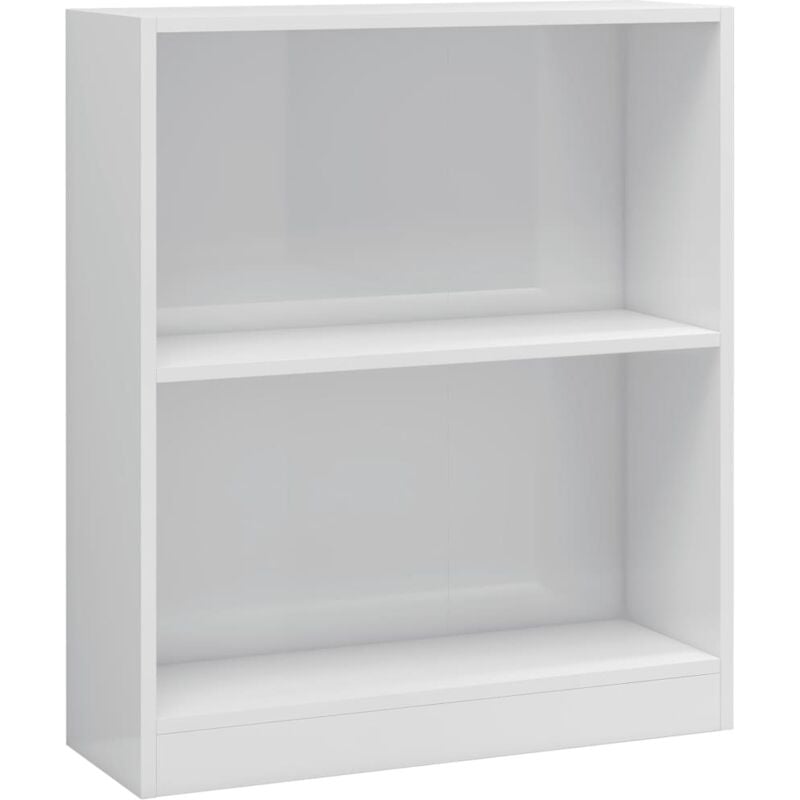 

vidaXL Estantería de Aglomerado Blanco Brillante 60x24x74,5 cm - Blanco