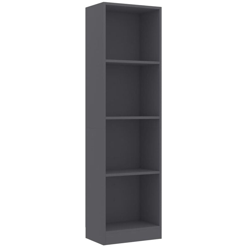 

vidaXL Estantería de Aglomerado Gris 40x24x142 cm - Gris