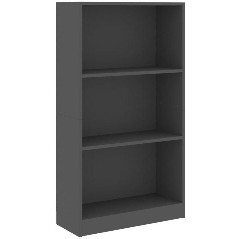 

vidaXL Estantería de Aglomerado Gris 60x24x108 cm - Gris