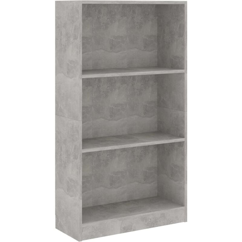 

vidaXL Estantería de Aglomerado Gris Hormigón 60x24x108 cm - Gris