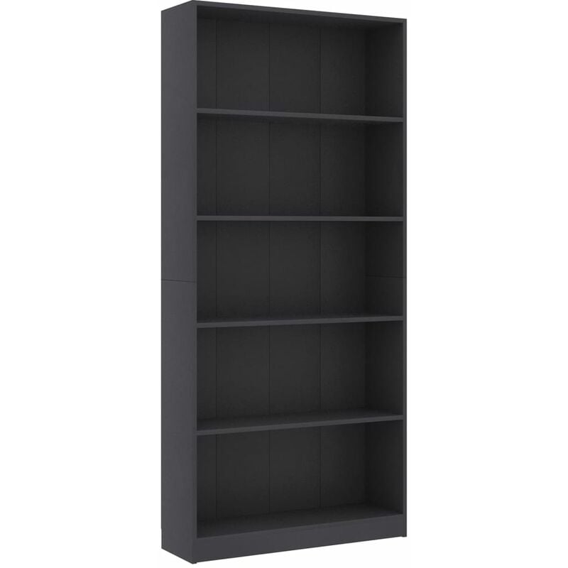 

vidaXL Estantería de Aglomerado Gris 80x24x175 cm - Gris