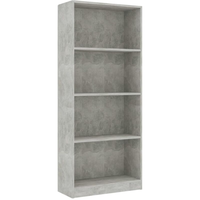 

vidaXL Estantería de Aglomerado Gris Hormigón 60x24x142 cm - Gris