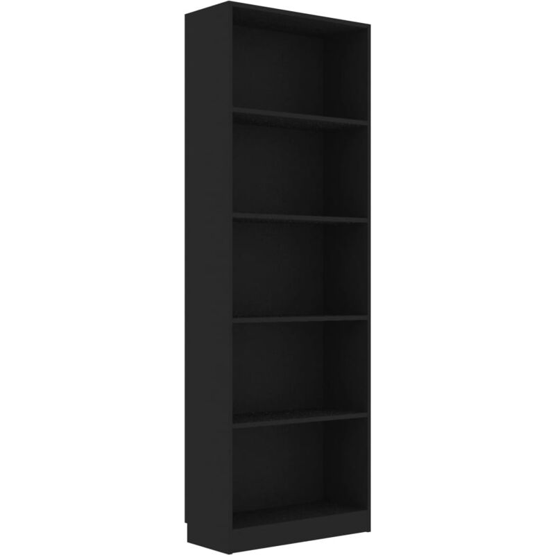 

vidaXL Estantería de Aglomerado Negro 60x24x175 cm - Negro