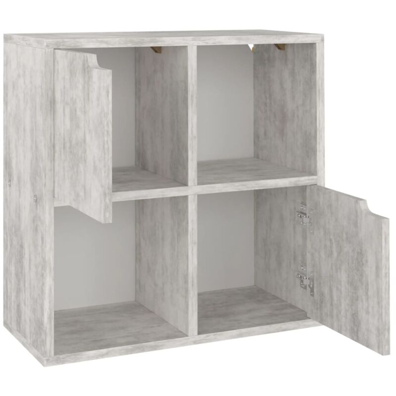 

vidaXL Estantería de aglomerado hormigón 60x27,5x59,5 cm - Gris