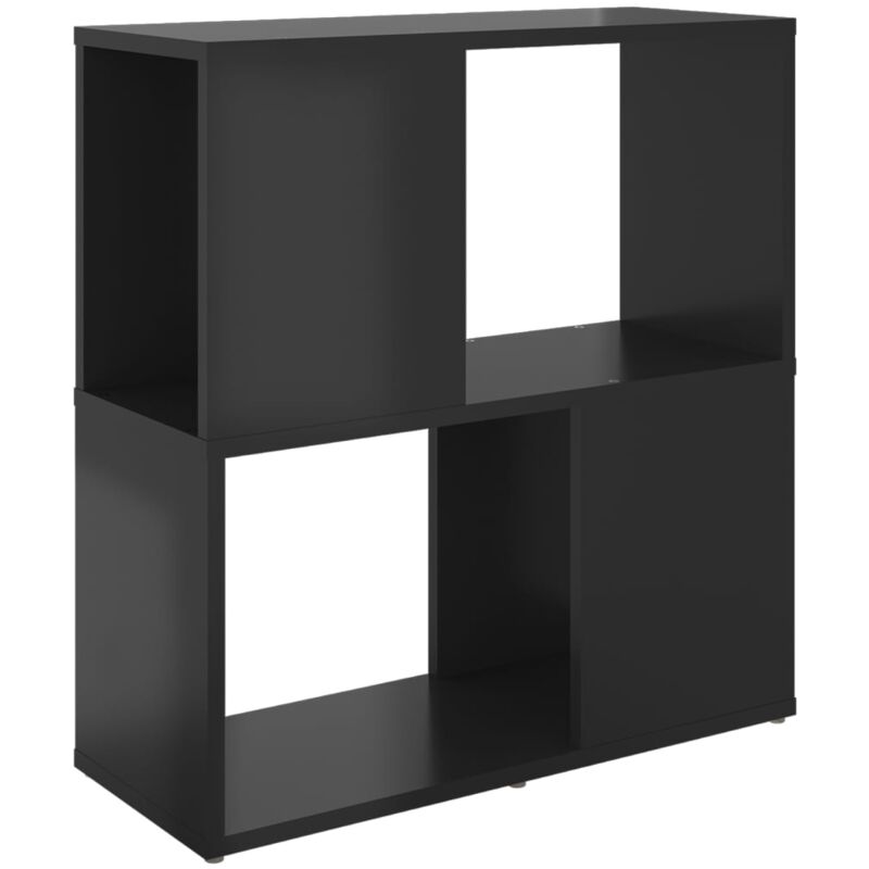 

vidaXL Estantería de aglomerado negro brillante 60x24x63 cm - Negro
