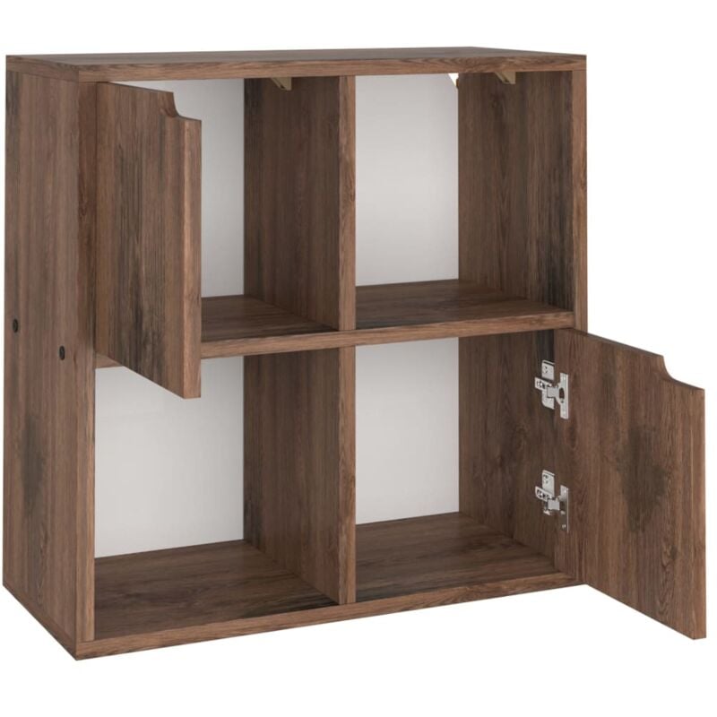 

vidaXL Estantería de aglomerado roble ahumado 60x27,5x59,5 cm - Marrón