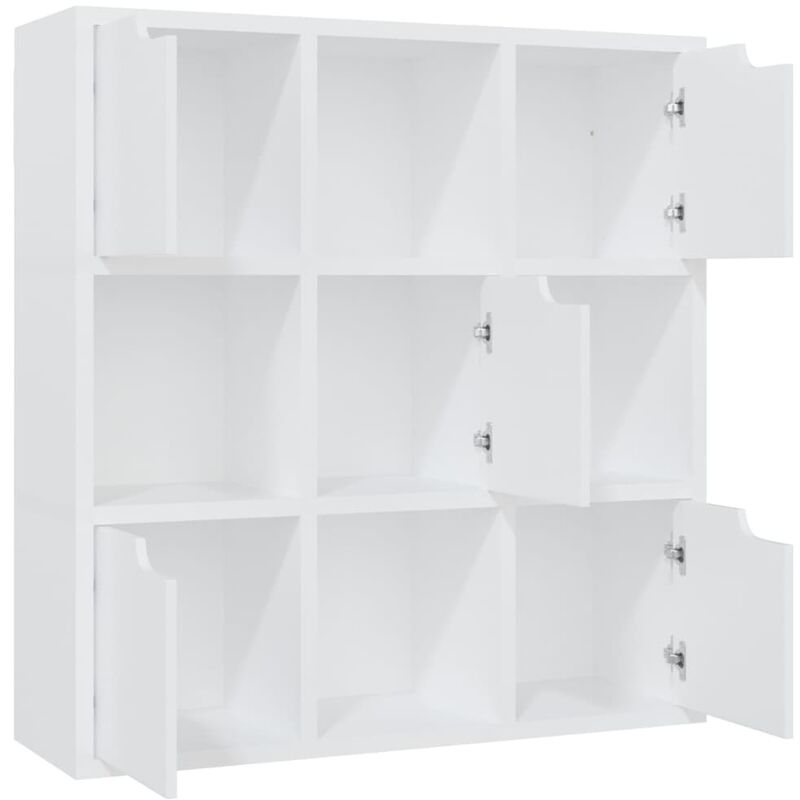 

vidaXL Estantería de aglomerado blanco 88,5x27,5x88 cm - Blanco