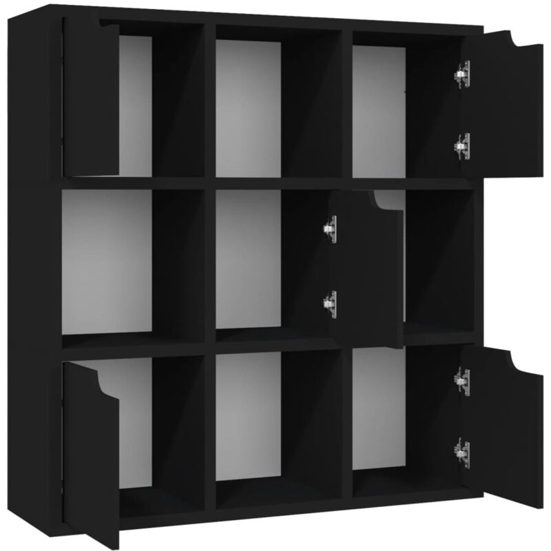 

vidaXL Estantería de aglomerado negro 88,5x27,5x88 cm - Negro