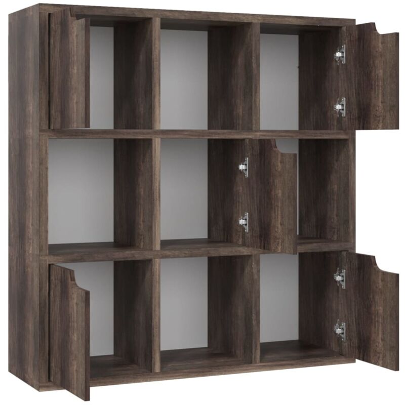 

vidaXL Estantería de aglomerado roble ahumado 88,5x27,5x88 cm - Marrón