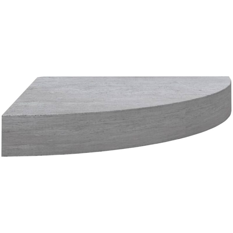 

vidaXL Estantería de esquina de pared hormigón gris 35x35x3,8 cm MDF - Gris