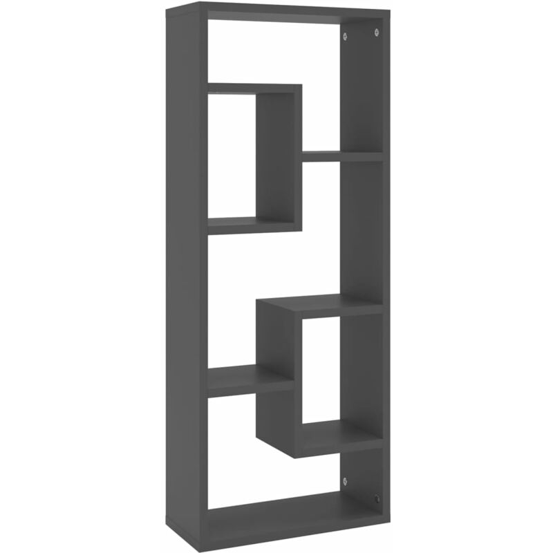 

vidaXL Estantería de pared aglomerado 36x16x90 cm gris - Gris