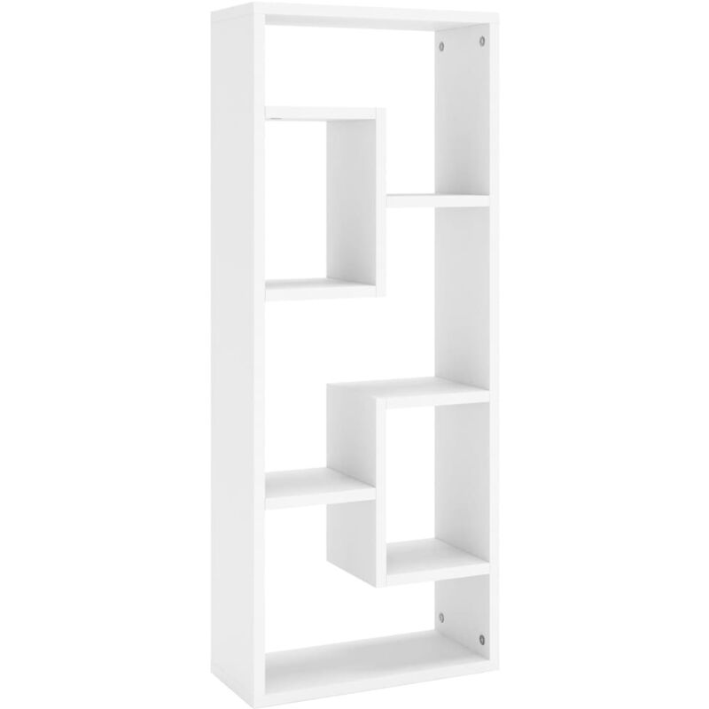 

vidaXL Estantería de pared aglomerado 36x16x90 cm blanco - Blanco