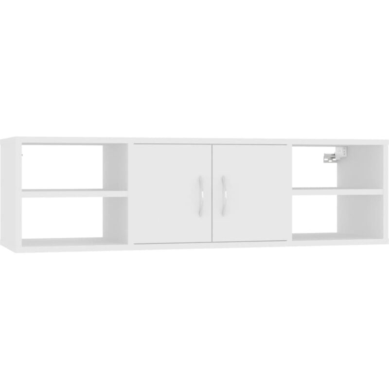 

vidaXL Estantería de pared aglomerado 102x30x29 cm blanco - Blanco