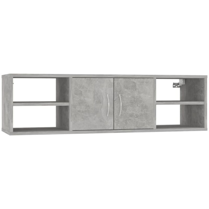 

vidaXL Estantería de pared aglomerado 102x30x29 cm gris hormigón - Gris