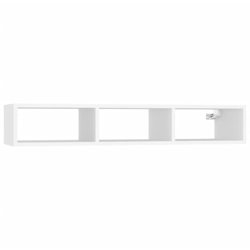 

vidaXL Estantería de pared aglomerado 102x30x17 cm blanco - Blanco