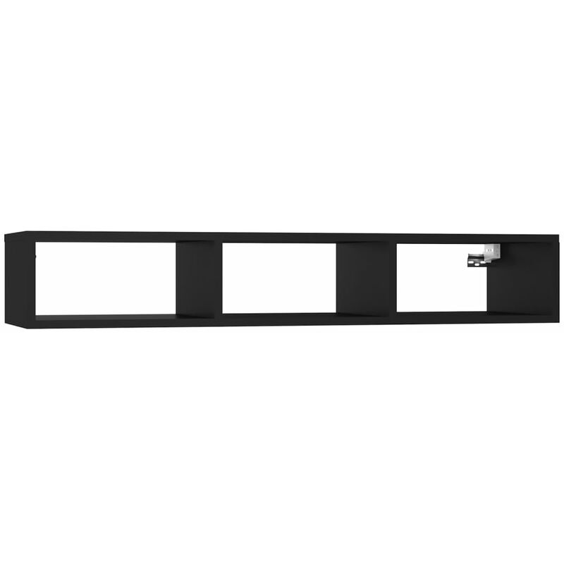 

vidaXL Estantería de pared aglomerado 102x30x17 cm negro - Negro
