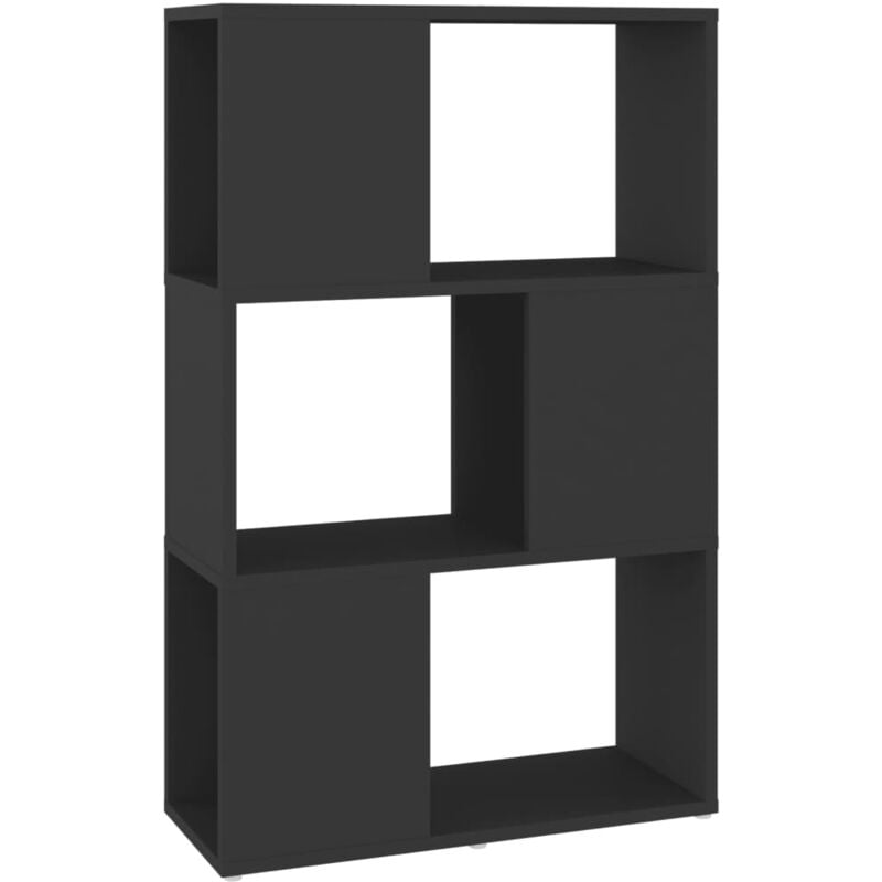 

vidaXL Estantería divisor de espacios aglomerado 60x24x94 cm negro - Negro