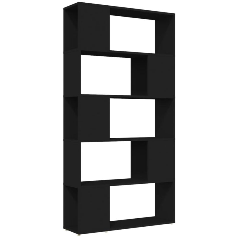 

vidaXL Estantería divisor de espacios aglomerado 80x24x155 cm negro - Negro