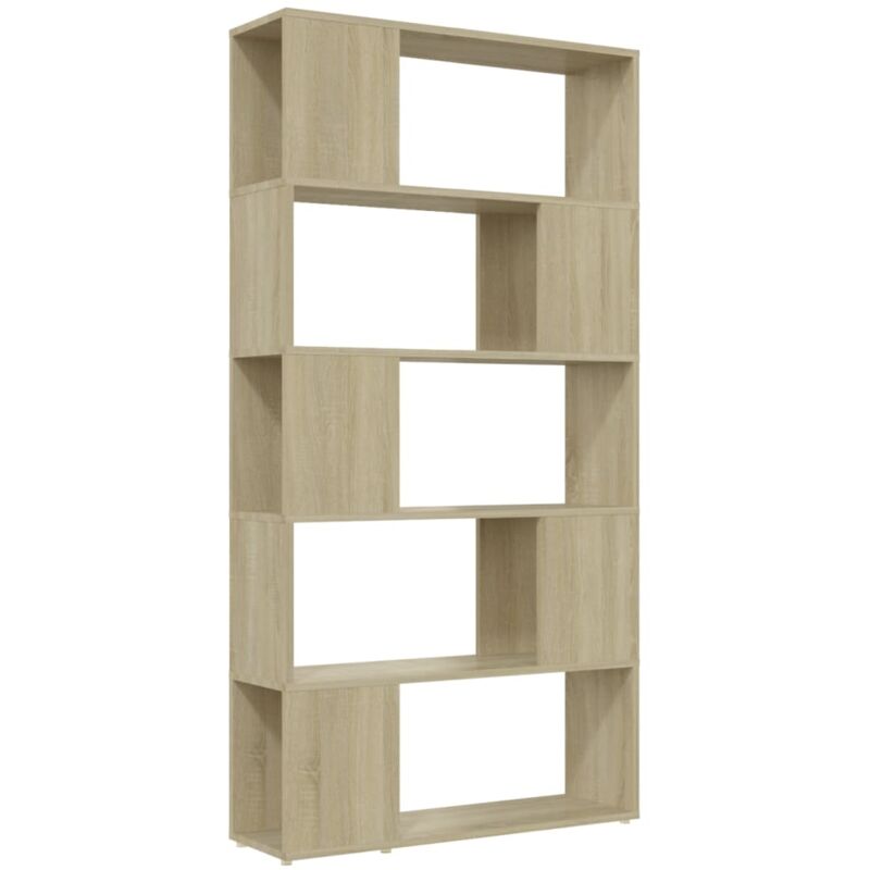 

vidaXL Estantería divisor de espacios aglomerado 80x24x155 cm roble - Marrón