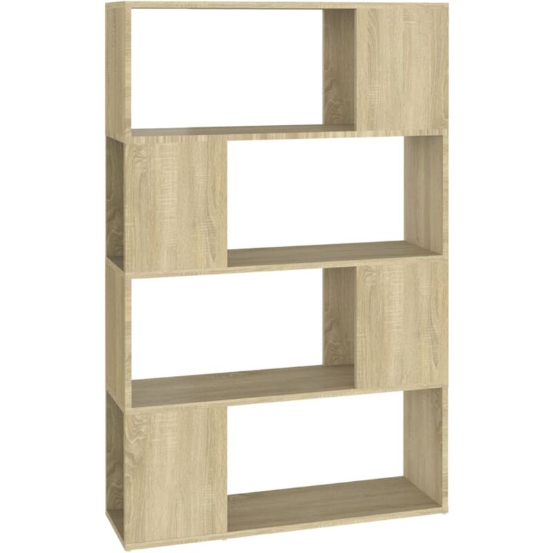 

vidaXL Estantería divisor de espacios aglomerado 80x24x124,5 cm Sonoma - Marrón