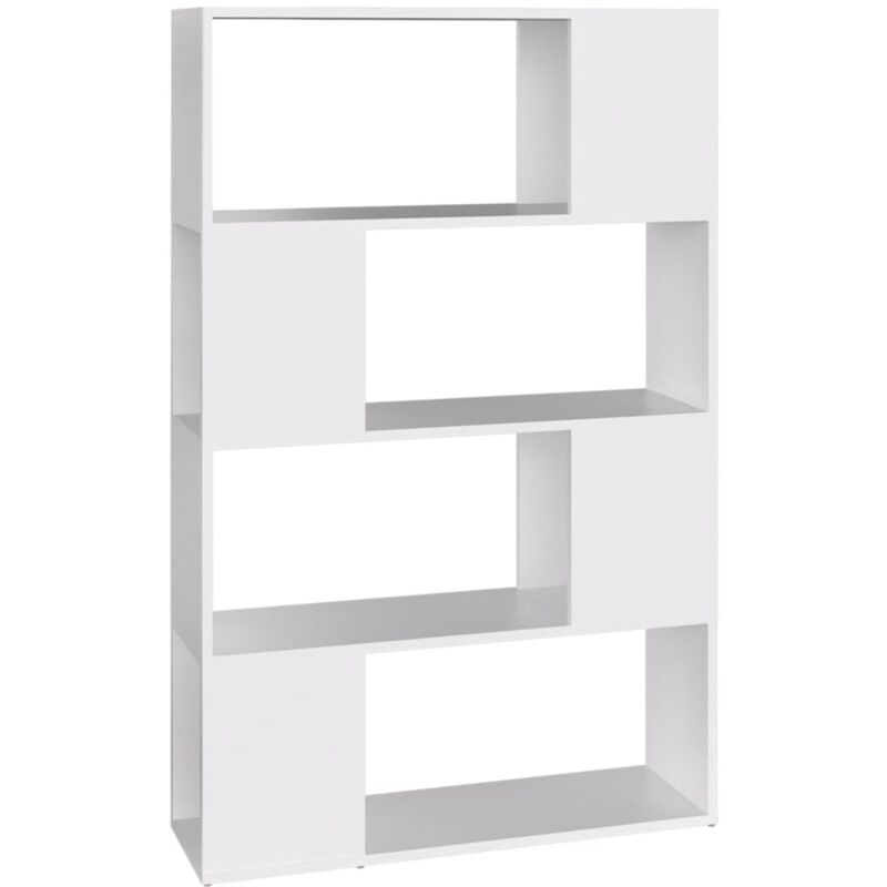 

vidaXL Estantería divisor de espacios aglomerado 80x24x124,5 cm blanco - Blanco