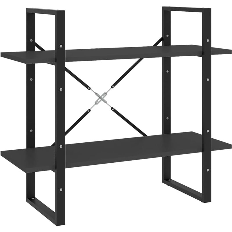 

vidaXL Estantería aglomerado 2 niveles 80x30x70 cm gris - Gris