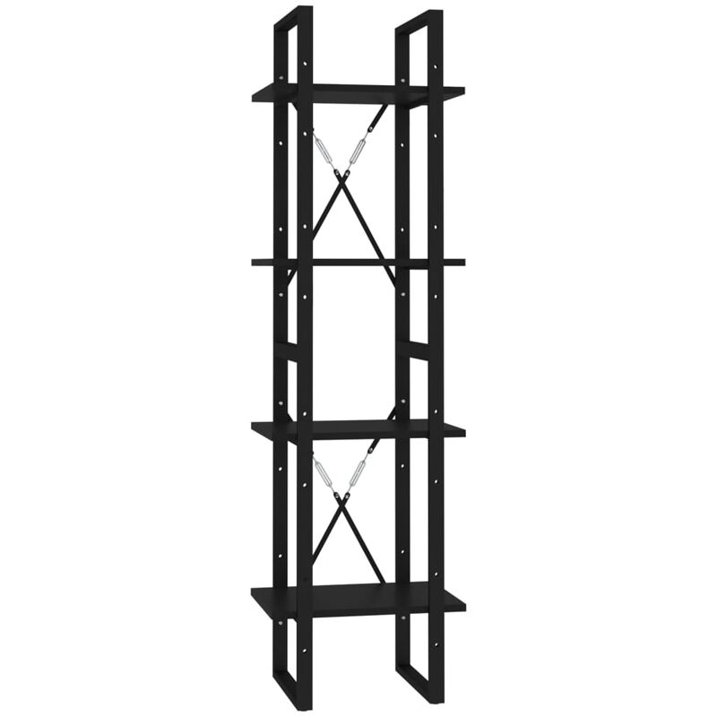 

vidaXL Estantería aglomerado 4 niveles negro 40x30x140 cm - Negro