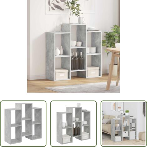 vidaXL Estantería -  Aparador Gris Concreto 90 x 30 x 90 cm