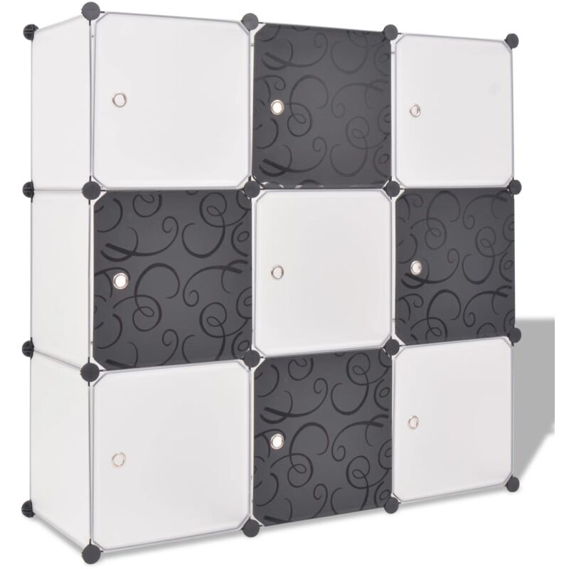

Estantería de Cubos con 9 Compartimentos Negro y Blanco - Multicolor - Vidaxl