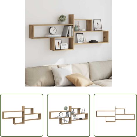 vidaXL Estantería de ingeniería -  Estante pared madera ingeniería roble artisian 167,5x18x68 cm