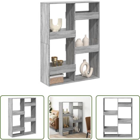 vidaXL Estantería de madera -  Separador de ambientes madera gris Sonoma 100x33x135 cm