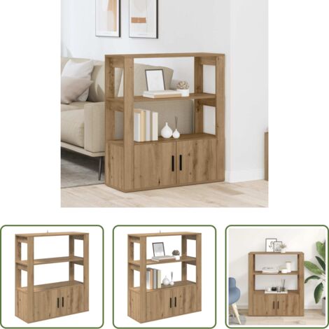 vidaXL Estantería de madera -  Vitrina Roble artisan 30 x 80 x 90 cm Madera contrachapada