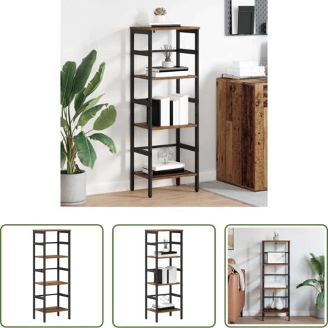 vidaXL Estantería de oficina -  Estante de libros Madera Vieja 40 x 29,5 x 115 cm