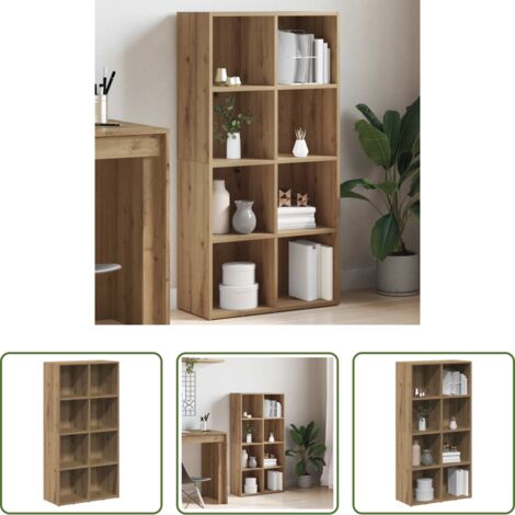 vidaXL Estantería de roble -  Estantería de madera ingeniería roble artisan 66x30x130 cm
