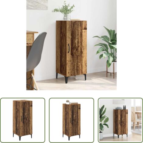 vidaXL Estantería decorativa -  Aparador Madera vieja 34,5 x 34 x 90 cm Madera de ingeniería