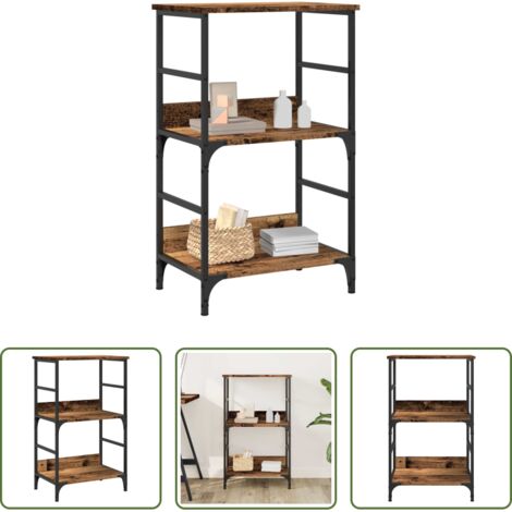 vidaXL Estantería decorativa -  Estantería libros madera ingeniería envejecida 50x33x82 cm