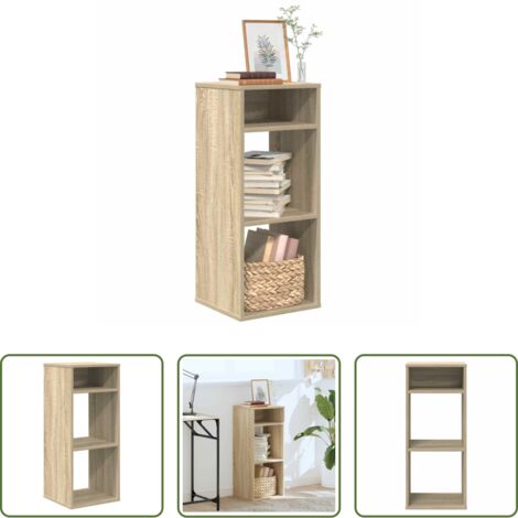 vidaXL Estantería decorativa -  Estantería madera ingeniería color roble 34x31x80 cm
