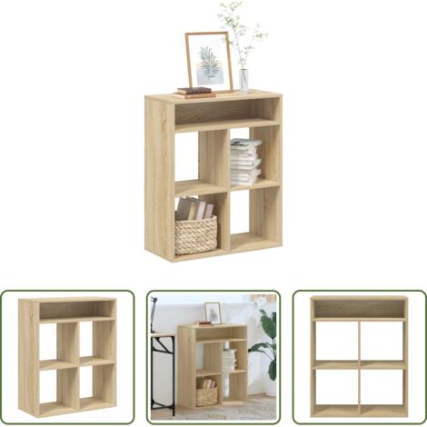 vidaXL Estantería decorativa -  Estantería madera ingeniería color roble 66x31x80 cm
