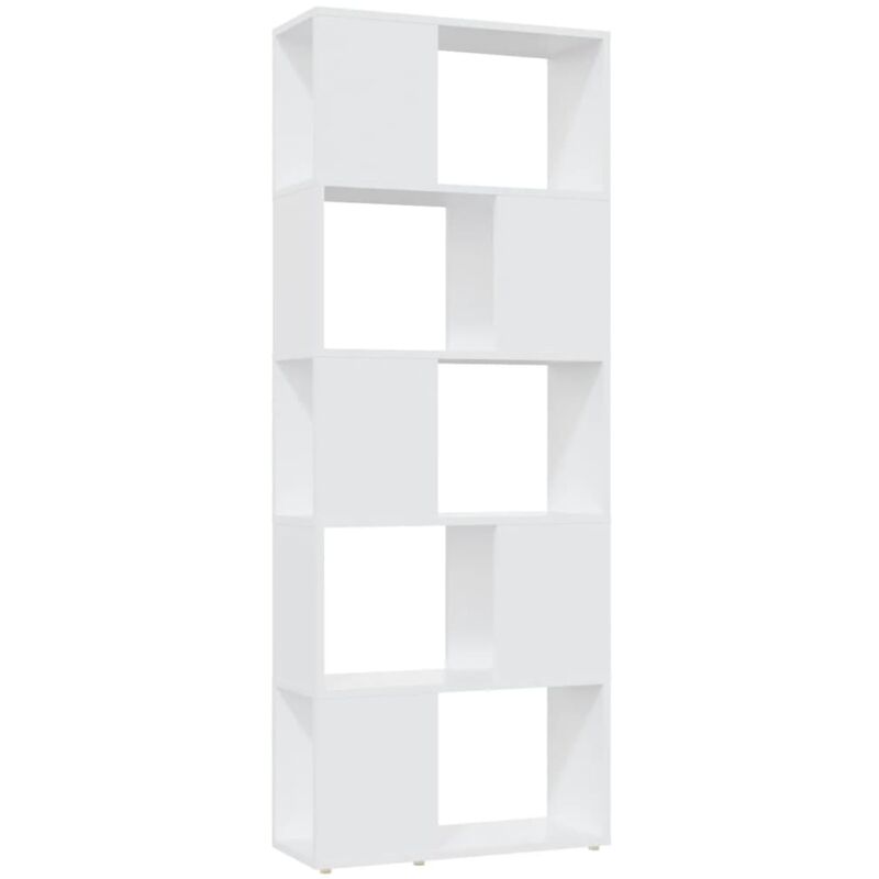 

vidaXL Estantería divisor de espacios 60x24x155 cm aglomerado blanco - Blanco
