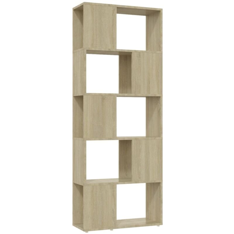

vidaXL Estantería divisor de espacios 60x24x155 cm aglomerado Sonoma - Marrón