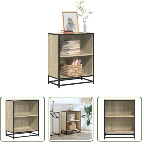 vidaXL Estantería industrial -  Estantería madera de ingeniería color roble sonoma 60x35x76 cm