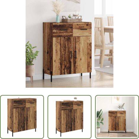 vidaXL Estantería moderna -  Vitrina Madera Vieja 69,5 x 34 x 90 cm Madera contrachapada