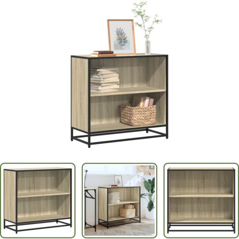 vidaXL Estantería para libros -  Estantería madera ingeniería color roble 80,5x35x76 cm
