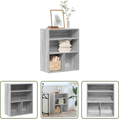 vidaXL Estantería para libros -  Estantería madera ingeniería gris sonoma 60x30x71,5 cm